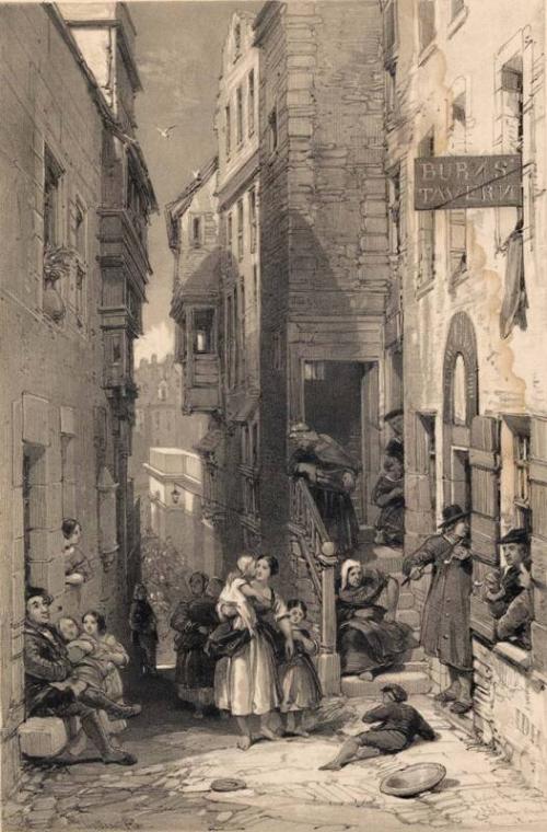 Scotland Delineated - Liberton Wynd, Edinburgh by James Duffield Harding