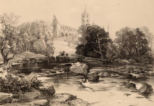 Scotland Delineated - Dunblane Cathedral by James Duffield Harding