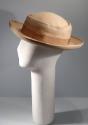 Beige Felt Brimmed Hat