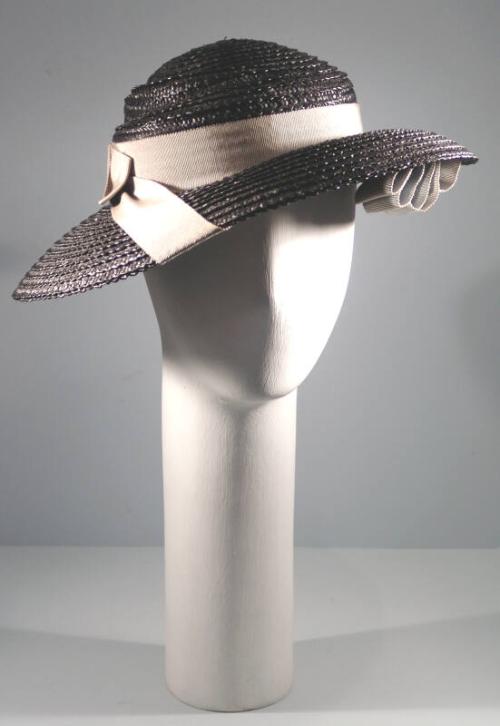 Wide Brim Hat Bow Trim