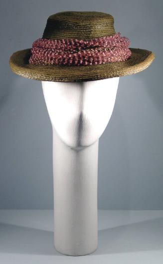 Net Trimmed Straw Hat