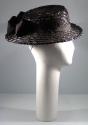 Wide Brim Black Straw Hat