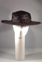 Wide Brim Black Straw Hat