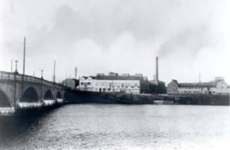Black and white photograph Showing The Esplanade (Victoria Bridge) Works Of Williamson & Co Ltd