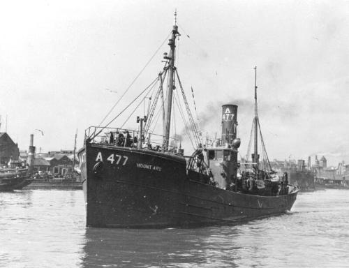 The trawler A477 Mount Ard in Aberdeen Harbour