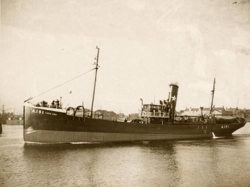 Photograph in album showing John Lewis built vessel Loch Ard
