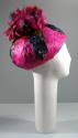 Ladies Pink and Blue Feather Hat