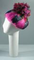 Ladies Pink and Blue Feather Hat