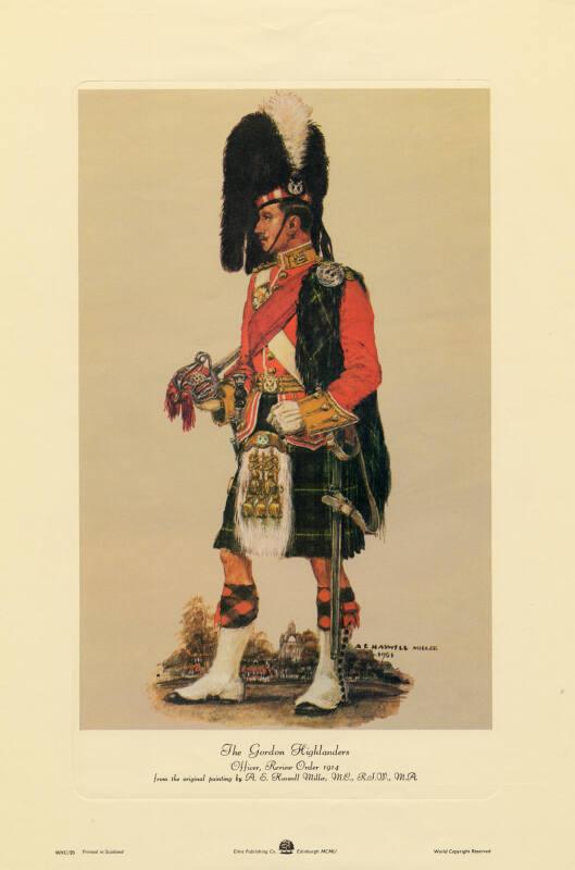 The Gordon Highlanders - Officer, Review Order 1914