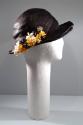Black Straw Hat With Flowers