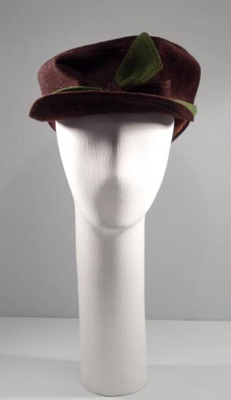 Brown Felt Cap-Style Hat