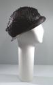 Black Straw Cloche Hat