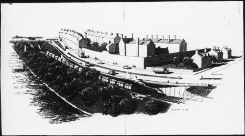 Sketch - Visualisation of New Rail Link to Fish Market by Craiginches Prison