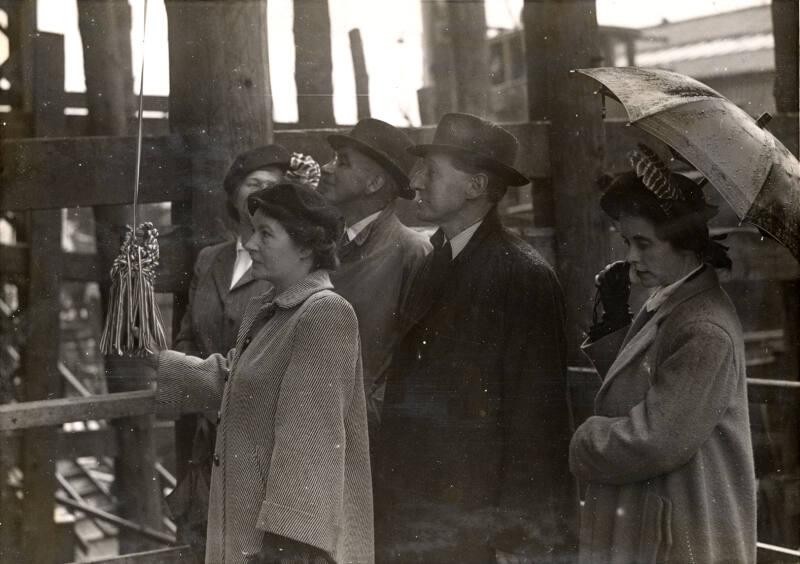 Guests at the launch of the trawler Primella