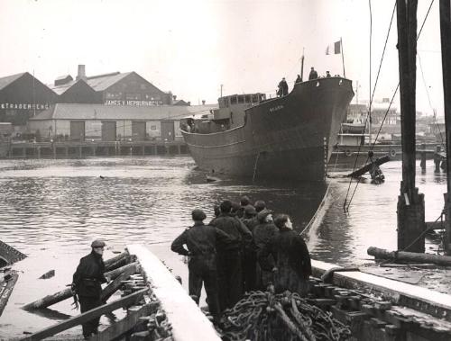 The trawler Bearn just after launch