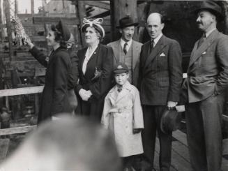 Guests at the launch of the trawler Red Hackle