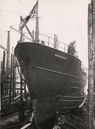 Photograph in album showing the trawler Braconvale