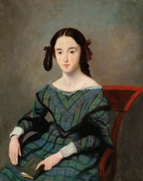 Girl in a Tartan Dress by Unknown