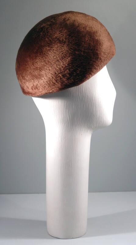 Brown Fur Fabric Hat