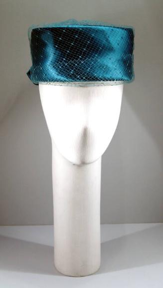 Ladies Turquoise Net and Satin Hat (1960s)