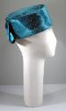 Ladies Turquoise Net and Satin Hat (1960s)
