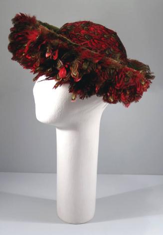 Feather Hat with Turn-up Brim