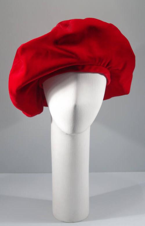 Large Red Velvet Beret