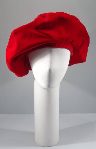 Large Red Velvet Beret