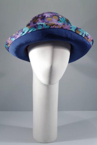 Floral Hat With Upturned Brim