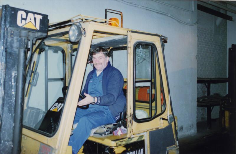 Employee in Fork Lift Truck Donside Papermill