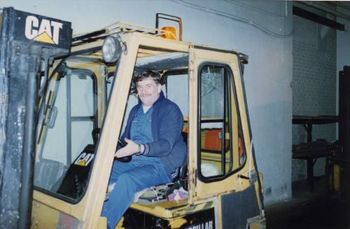 Employee in Fork Lift Truck Donside Papermill