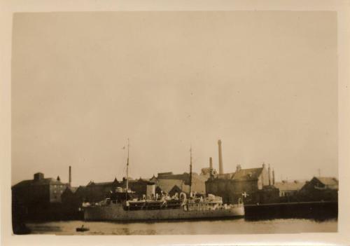 Danish naval patrol gunboat Hvidbjonnen in Aberdeen harbour