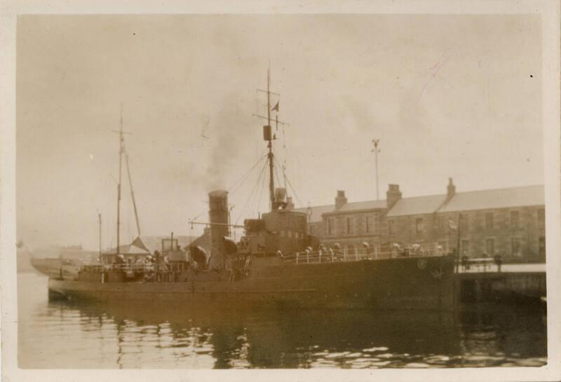 German gunboat station tender Frauenlob at Aberdeen harbour