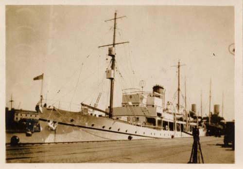 HMS Challenger, Admiralty research and surveying vessel at Aberdeen harbour