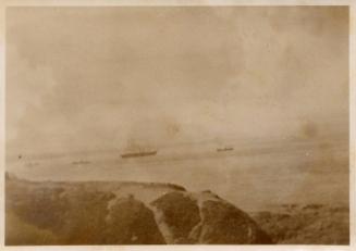 Royal yacht HMS Victoria and Albert in Aberdeen bay