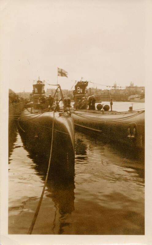 Swedish submarines Illern and Bavern at Aberdeen harbour