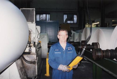 Employee in Reel Store Donside Papermill