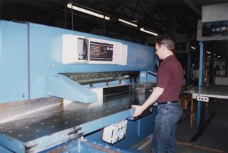 Paper Guillotine in Conversion Department Donside Papermill