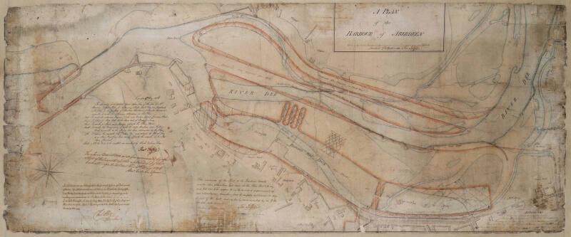 Plan By Thomas Telford Showing Aberdeen Harbour, Drawn In 1810 And Amended In 1826