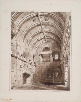 Campbell Castle - The Hall (Vol1 pl 31 of The Baronial Ecclesiastical Antiquities of Scotland) …