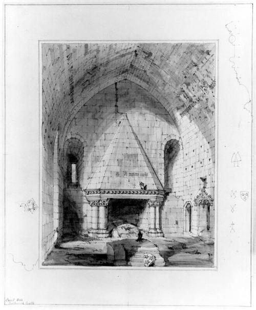 Borthwick Castle - The Great Hall (Vol1 Pl22 The Baronial Ecclesiastical Antiquities) by Robert…