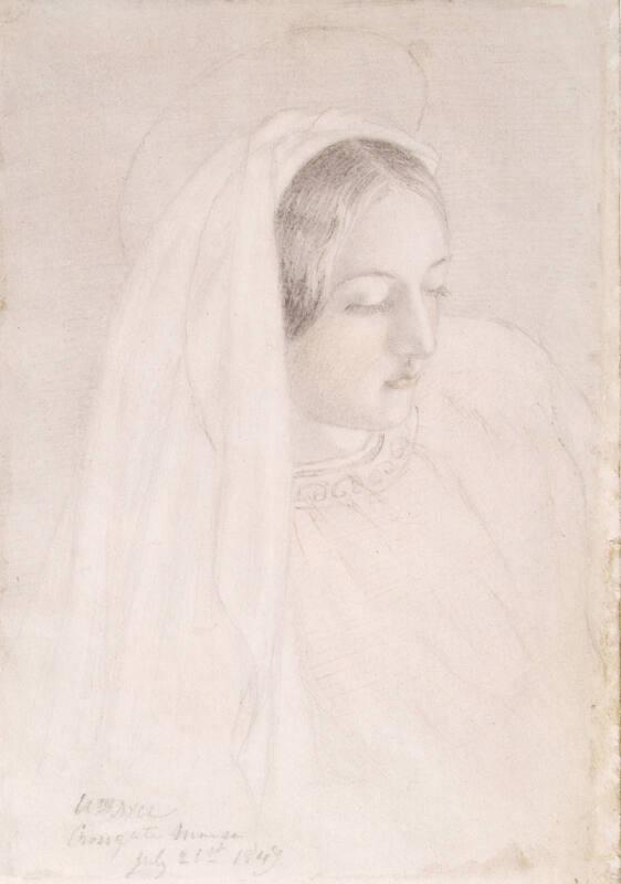 Sketch Of Figure For Stained Glass Window by William Dyce