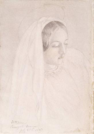 Sketch Of Figure For Stained Glass Window by William Dyce