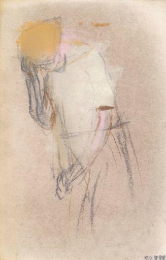 Red-Haired Girl Looking Down by Joan Eardley