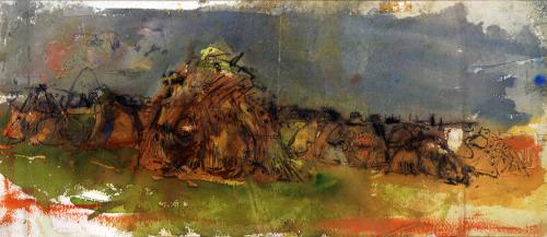 Stooks Of Corn by Joan Eardley