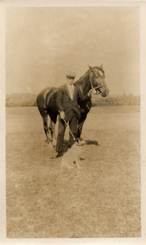 Man, Horse and Dog