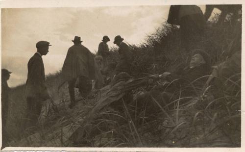 Group on sand dunes