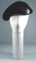 Black Ladies Beret With Brooch