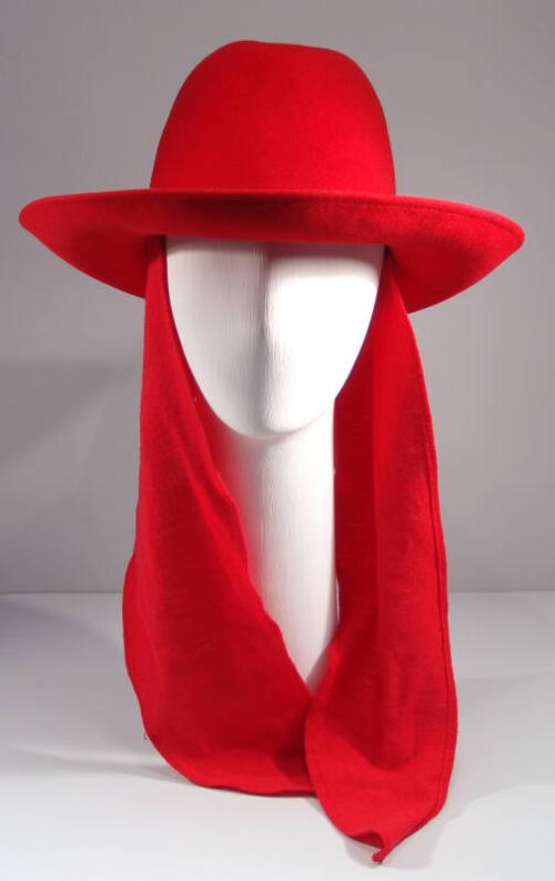 Ladies Red Felt Hat