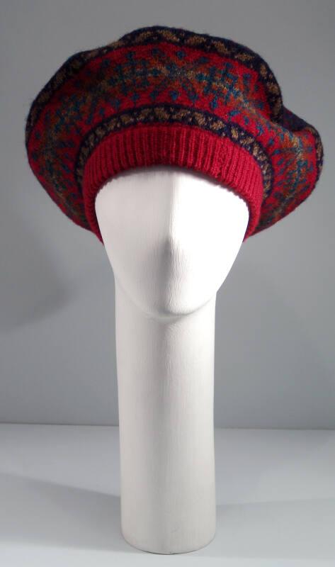 Ladies Hand-Knitted Shetland Wool Beret